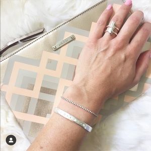 Stella & Dot*** Capri Pouch - Metallic Geo